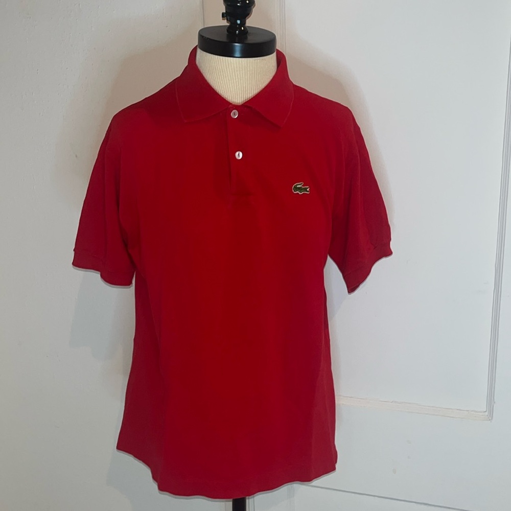 Vintage 70’s Lacoste red polo shirt